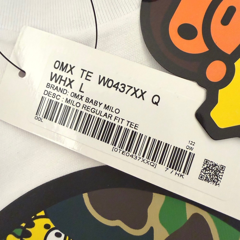 NWT A Bathing Ape BAPE Baby Milo Store White Camo Graphic T-Shirt Mens Large - Picture 8 of 10